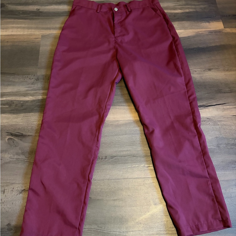 Womens Burgundy Dress Pants Size Large *Flawed*